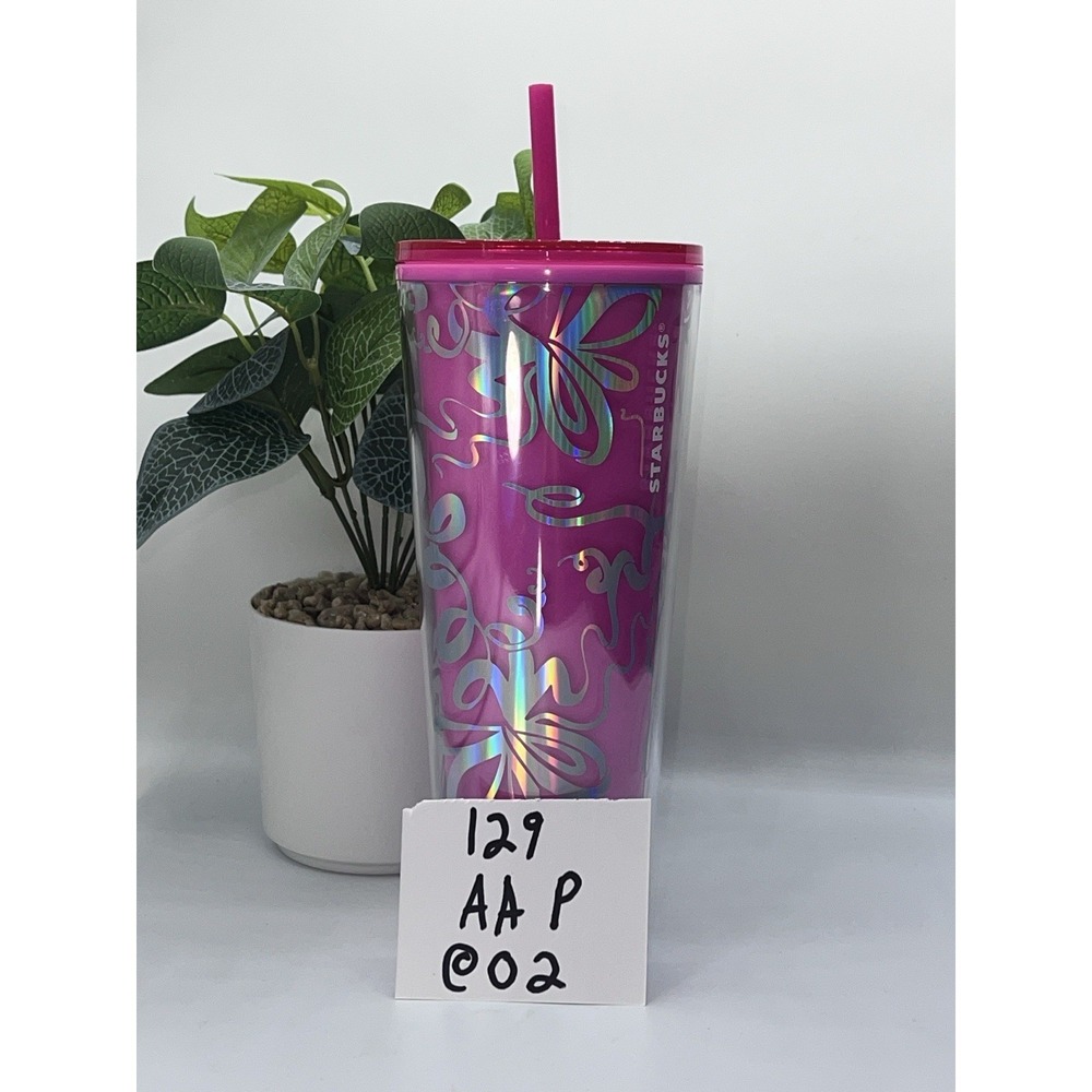 Starbucks Holiday 2023 Hot Pink With Silver Ribbon Color Change Venti Tumbler - Picture 9 of 9